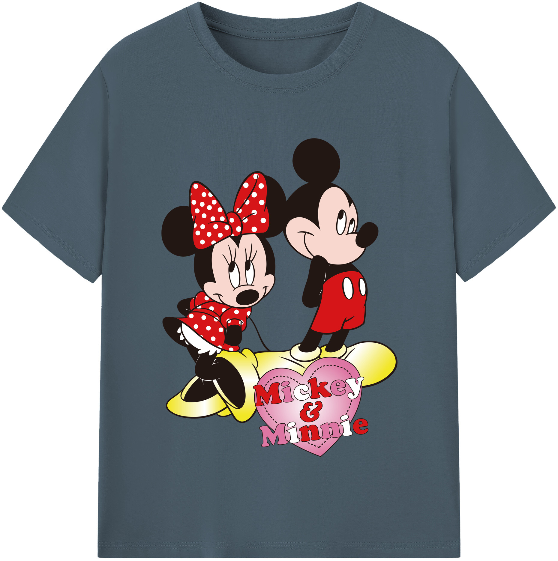 （画像用） ミッキーマウス Mickey Mouse 綿100％半袖Tシャツ（フロントプリント）